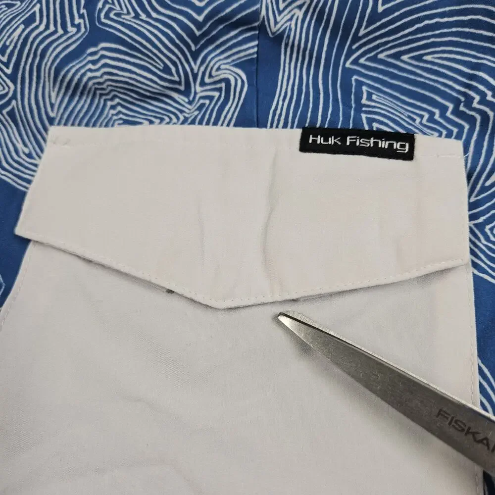 Huk Board Shorts Mens 32 Blue Performance Outdoors Fishing Hiking Swimming Beach
